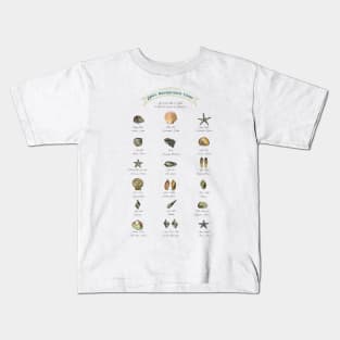 Shells Identification Chart Kids T-Shirt